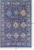 Blue Turkish Oushak Hand Knotted Wool Rug - 6' 3" X 9' 5" - Golden Nile