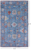 Blue Turkish Oushak Hand Knotted Wool Rug - 5' 2" X 8' 3" - Golden Nile