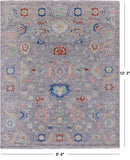 Grey Turkish Oushak Handmade Wool Rug - 8' 4" X 10' 3" - Golden Nile