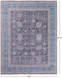 Grey Turkish Oushak Hand Knotted Wool Rug - 9' 0" X 12' 2" - Golden Nile