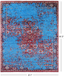 Persian Fine Serapi Hand Knotted Wool & Silk Rug - 8' 1" X 10' 2" - Golden Nile