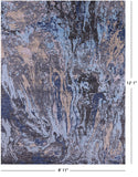 Contemporary Hand Knotted Wool & Silk Rug - 8' 11" X 12' 1" - Golden Nile
