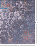 SUPER SALE Contemporary Hand Knotted Wool & Silk Rug - 8' 2" X 10' 2"