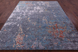 SUPER SALE Contemporary Hand Knotted Wool & Silk Rug - 8' 2" X 10' 2"