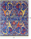 Blue Turkish Oushak Hand Knotted Wool Rug - 9' 3" X 11' 8" - Golden Nile