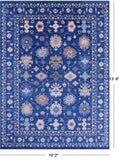 Blue Turkish Oushak Handmade Wool Rug - 10' 2" X 13' 9" - Golden Nile