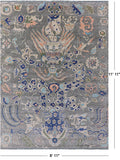 Grey Dragon Design Hand Knotted Wool Rug - 8' 11" X 11' 11" - Golden Nile