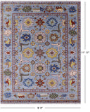 Turkish Oushak Hand Knotted Wool Rug - 9' 3" X 11' 11" - Golden Nile