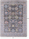 Grey Turkish Oushak Hand Knotted Wool Rug - 9' 4" X 12' 2" - Golden Nile