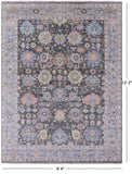 Grey Turkish Oushak Hand Knotted Wool Rug - 9' 4" X 12' 2" - Golden Nile