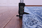 Blue Persian Hand Knotted Wool & Silk Rug - 9' 0" X 12' 4" - Golden Nile