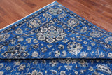 Blue Persian Fine Serapi Hand Knotted Wool & Silk Rug - 8' 1" X 9' 11"