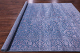 Blue Heriz Serapi Hand Knotted Wool & Silk Rug - 8' 2" X 10' 1" - Golden Nile
