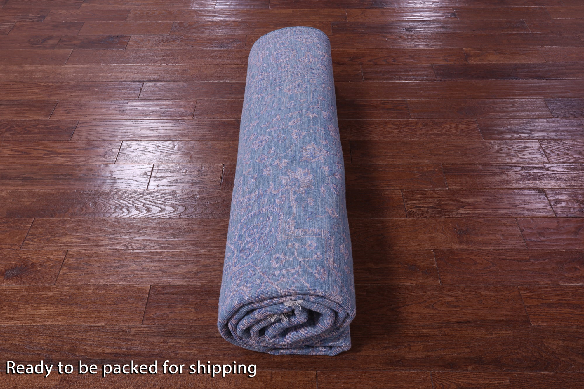 Blue Heriz Serapi Hand Knotted Wool & Silk Rug - 8' 2" X 10' 1" - Golden Nile