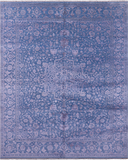 Blue Heriz Serapi Hand Knotted Wool & Silk Rug - 8' 2" X 10' 1" - Golden Nile