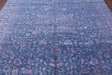 Blue Heriz Serapi Hand Knotted Wool & Silk Rug - 8' 2" X 10' 1" - Golden Nile