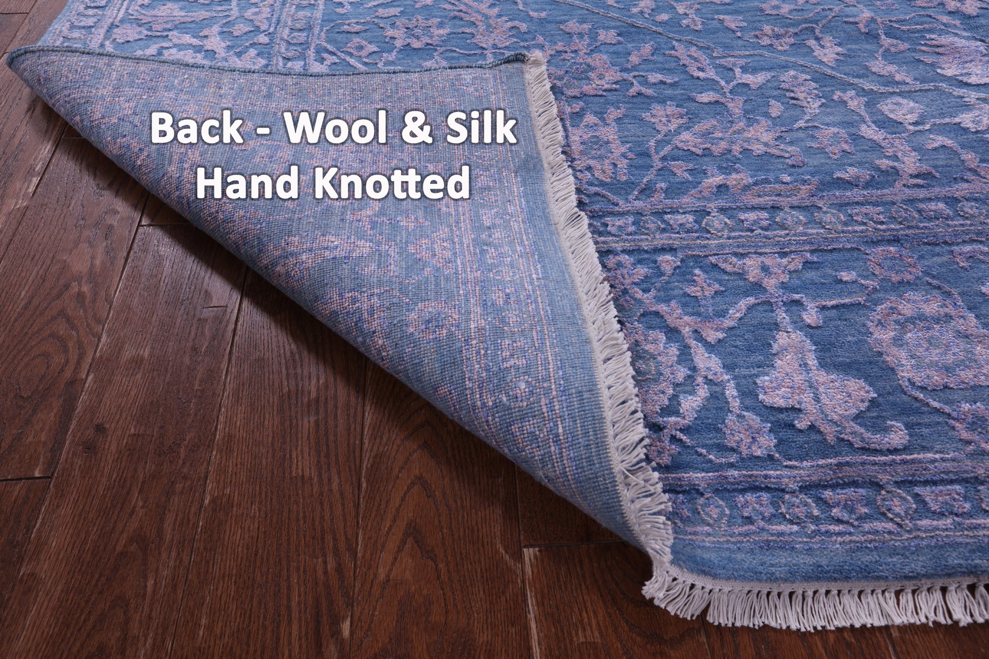 Blue Heriz Serapi Hand Knotted Wool & Silk Rug - 8' 2" X 10' 1" - Golden Nile