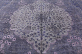 Grey Persian Tabriz Handmade Wool & Silk Rug - 9' 0" X 12' 4" - Golden Nile