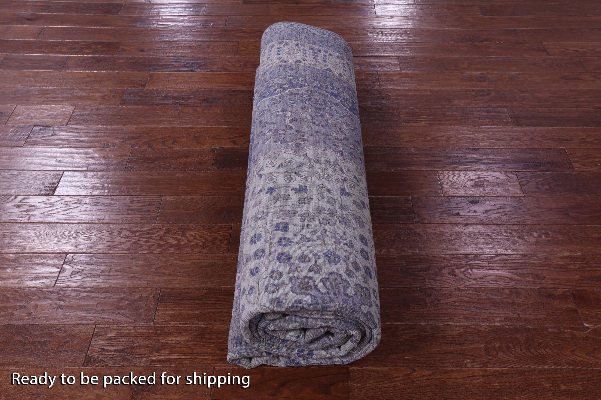 Grey Persian Tabriz Handmade Wool & Silk Rug - 9' 0" X 12' 4" - Golden Nile