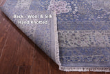 Grey Persian Tabriz Handmade Wool & Silk Rug - 9' 0" X 12' 4" - Golden Nile
