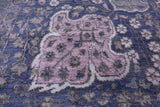 Grey Persian Tabriz Handmade Wool & Silk Rug - 9' 0" X 12' 4" - Golden Nile