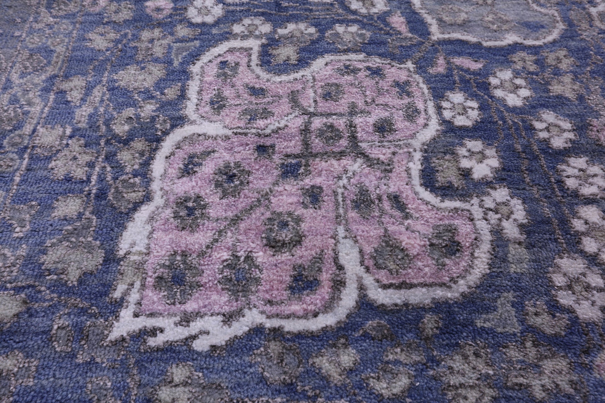 Grey Persian Tabriz Handmade Wool & Silk Rug - 9' 0" X 12' 4" - Golden Nile
