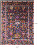 Grey Persian Hand Knotted Wool & Silk Rug - 8' 10" X 11' 10" - Golden Nile