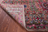 Geometric Persian Mamluk Hand Knotted Wool & Silk Rug - 7' 11" X 9' 10"
