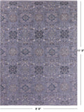 Grey Persian Tabriz Hand Knotted Wool Rug - 8' 8" X 11' 9" - Golden Nile