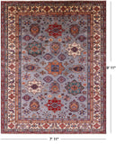Super Kazak Hand Knotted Wool Rug - 7' 11" X 9' 11" - Golden Nile