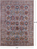 Turkmen Ersari Handmade Wool Rug - 8' 8" X 12' 0" - Golden Nile
