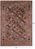 Turkmen Ersari Hand Knotted Wool Rug - 5' 8" X 8' 0" - Golden Nile
