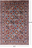 Turkmen Ersari Hand Knotted Wool Rug - 6' 9" X 10' 6" - Golden Nile