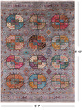 Turkmen Ersari Hand Knotted Wool Rug - 5' 1" X 6' 10" - Golden Nile