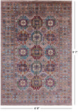 Turkmen Ersari Hand Knotted Wool Rug - 6' 8" X 9' 7" - Golden Nile