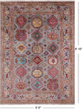 Turkmen Ersari Hand Knotted Wool Rug - 5' 0" X 6' 10" - Golden Nile