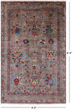 Peshawar Hand Knotted Wool Rug - 4' 0" X 6' 4" - Golden Nile