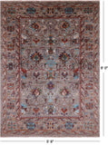 Peshawar Hand Knotted Wool Rug - 5' 9" X 8' 0" - Golden Nile