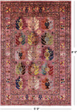 Pink Persian Hand Knotted Wool Rug - 5' 9" X 8' 5" - Golden Nile