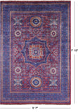 Geometric Persian Mamluk Hand Knotted Wool Rug - 5' 7" X 7' 10" - Golden Nile