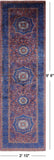 Purple Geometric Persian Mamluk Hand Knotted Wool Runner Rug - 2' 10" X 9' 8" - Golden Nile