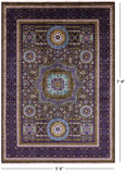 Brown Geometric Persian Mamluk Hand Knotted Wool Rug - 5' 6" X 7' 9" - Golden Nile