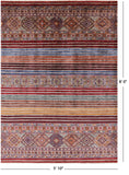 Khorjin Persian Gabbeh Hand Knotted Wool Rug - 5' 10" X 8' 0" - Golden Nile