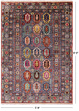 Tribal Persian Hand Knotted Wool Rug - 5' 8" X 8' 0" - Golden Nile