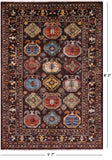 Brown Turkmen Ersari Hand Knotted Wool Rug - 5' 7" X 8' 2" - Golden Nile