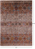 Khorjin Persian Gabbeh Hand Knotted Wool Rug - 5' 9" X 8' 0" - Golden Nile