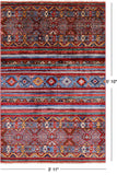 Khorjin Persian Gabbeh Hand Knotted Wool Rug - 3' 11" X 5' 10" - Golden Nile