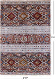 Khorjin Persian Gabbeh Hand Knotted Wool Rug - 3' 11" X 5' 9" - Golden Nile