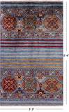 Khorjin Persian Gabbeh Hand Knotted Wool Rug - 3' 3" X 5' 4" - Golden Nile