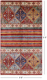 Khorjin Persian Gabbeh Handmade Wool Rug - 3' 0" X 5' 3" - Golden Nile